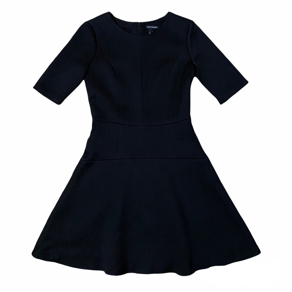 Club Monaco Textured Fit & Flare Regan Dress